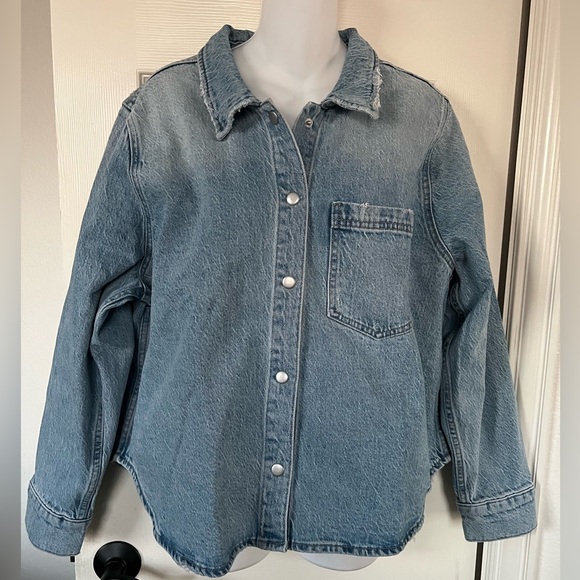 NWT Pistola Liv Long Sleeve Denim Shirt XL - Picture 5 of 15